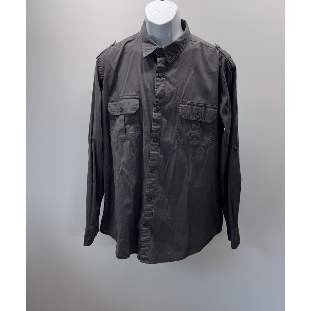 JF J.Ferrars Ash Grey Men's Roll-Ova Double Pocket Shirt XXL